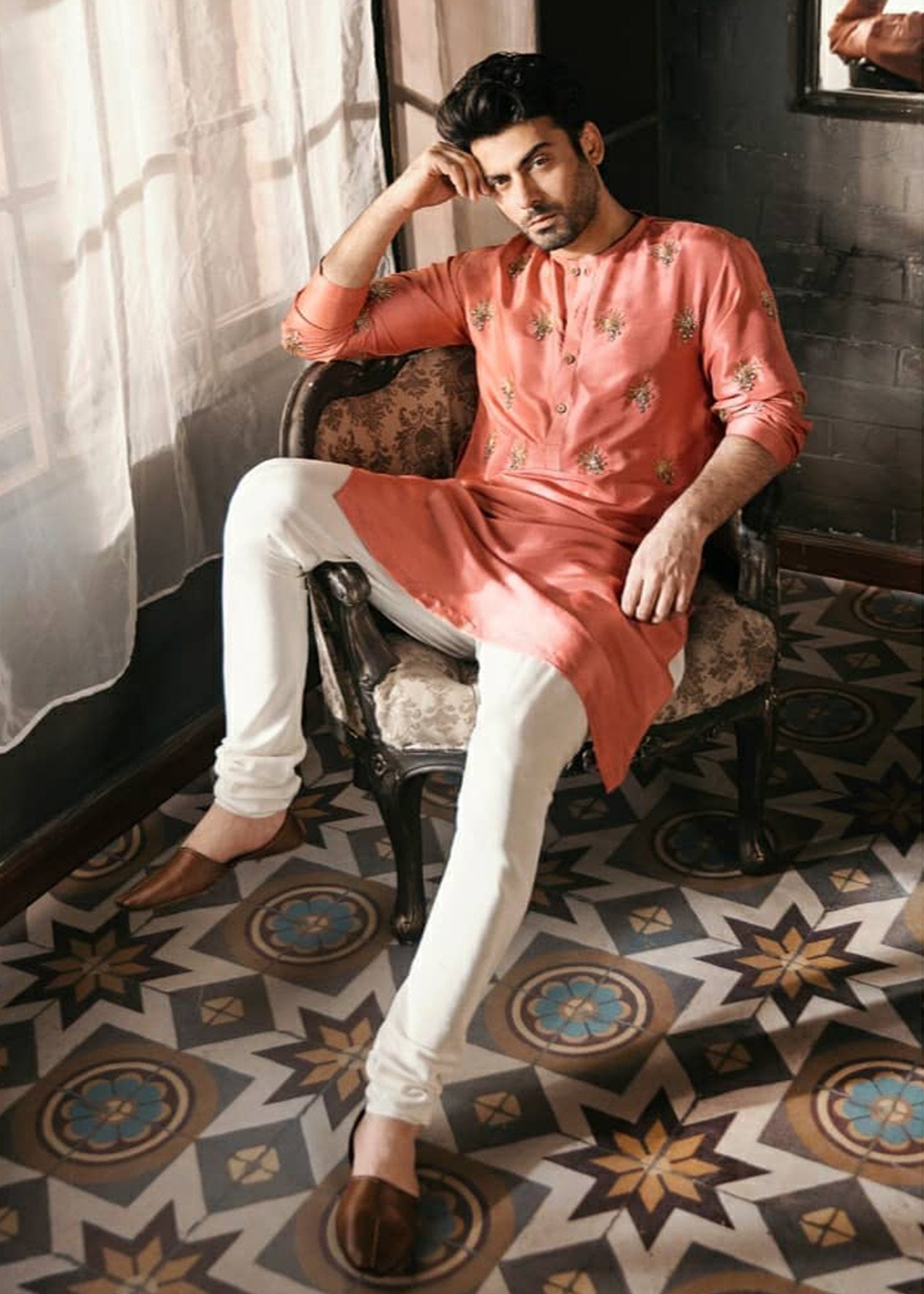 Peach Kurta